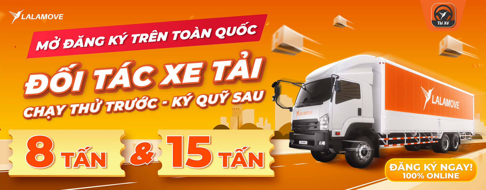 Mở đăng ký xe tải 8 tấn & 15 tấn