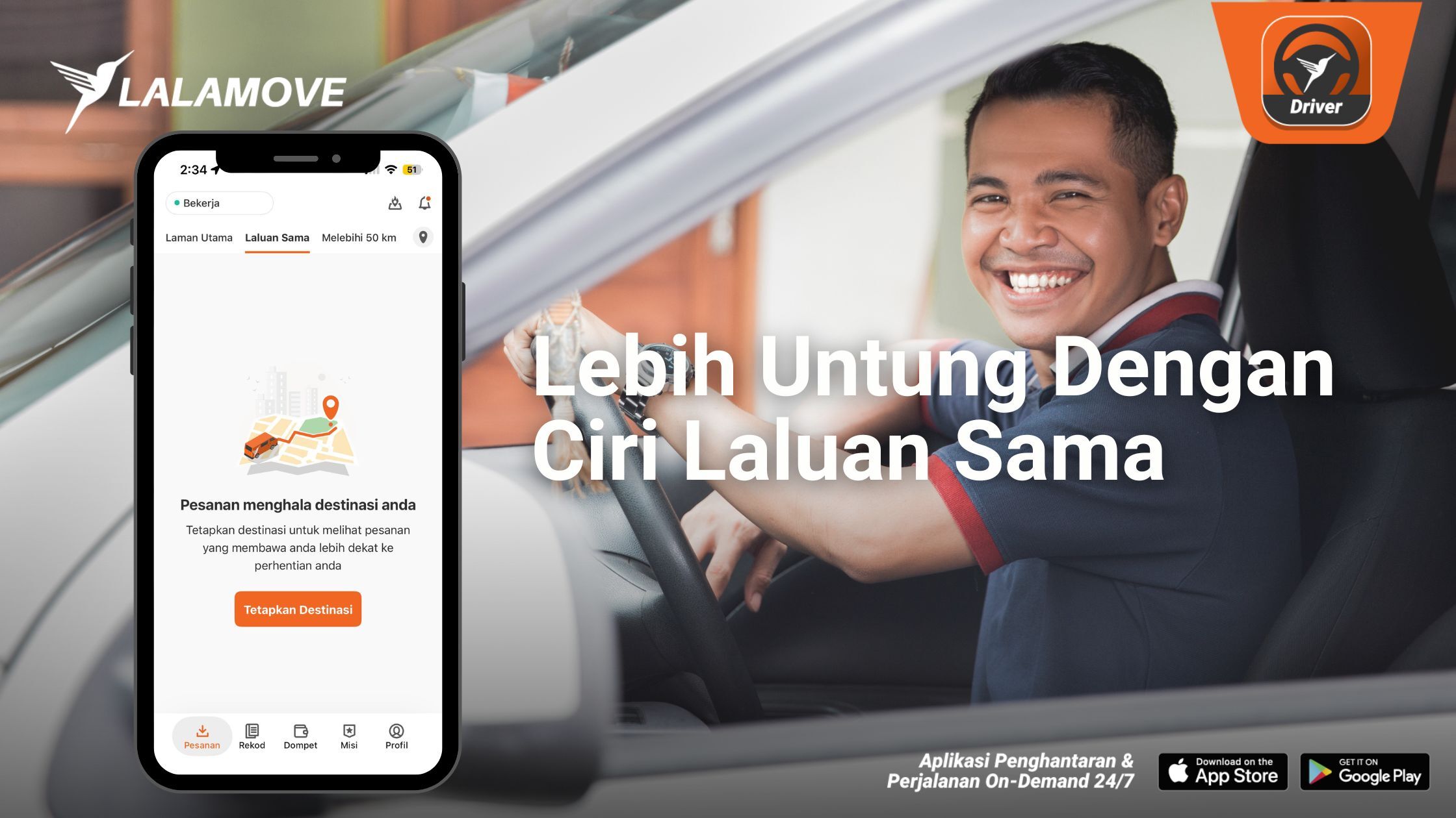 Ciri Terbaru Cari Job Lalamove Sehaluan Anda Dengan “Laluan Sama”!