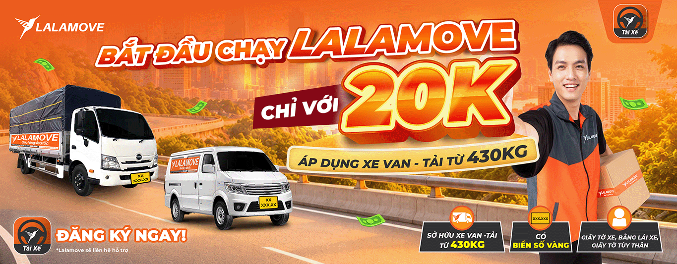 phí ký quỹ mới nhất khi đăng ký tài xế van tải
